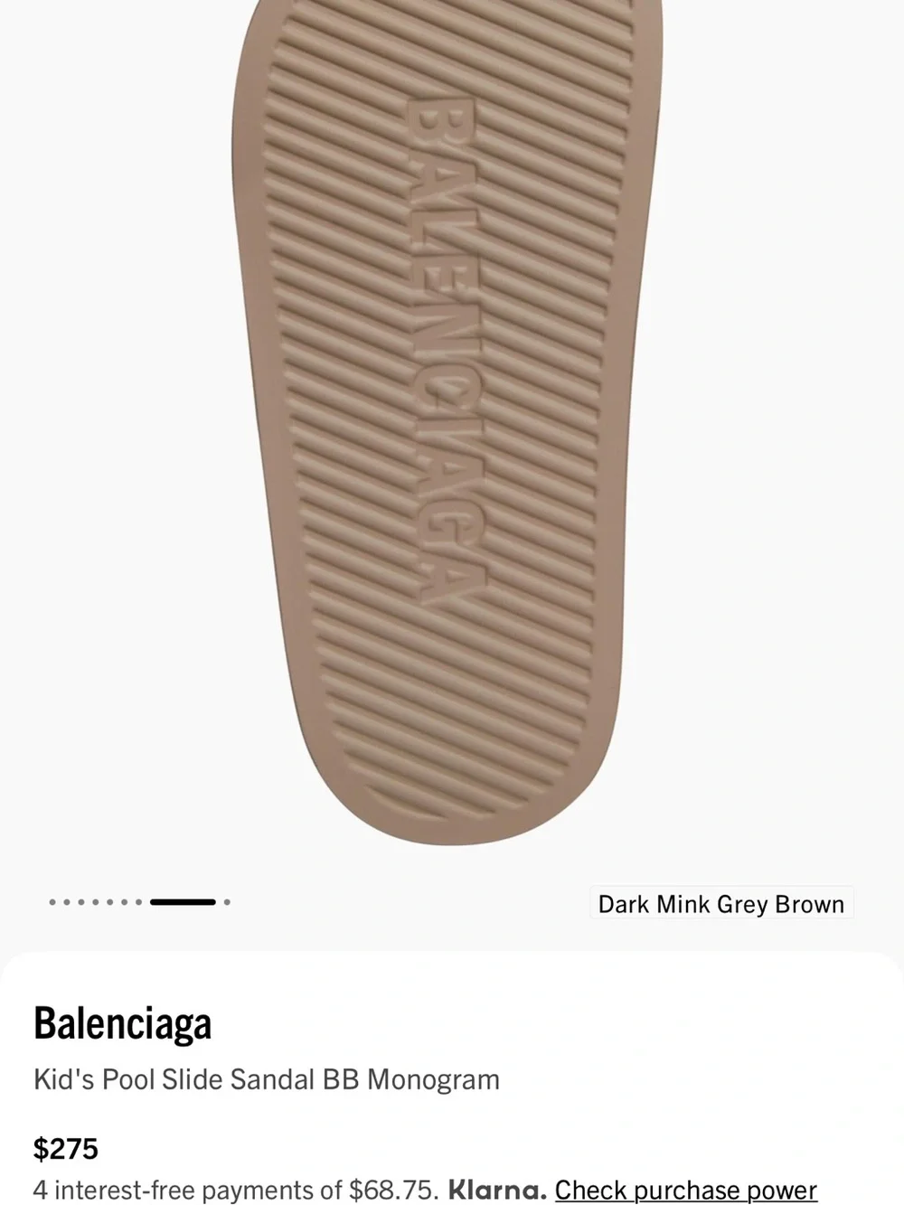 Balenciaga Cream Logo Slide Sandals